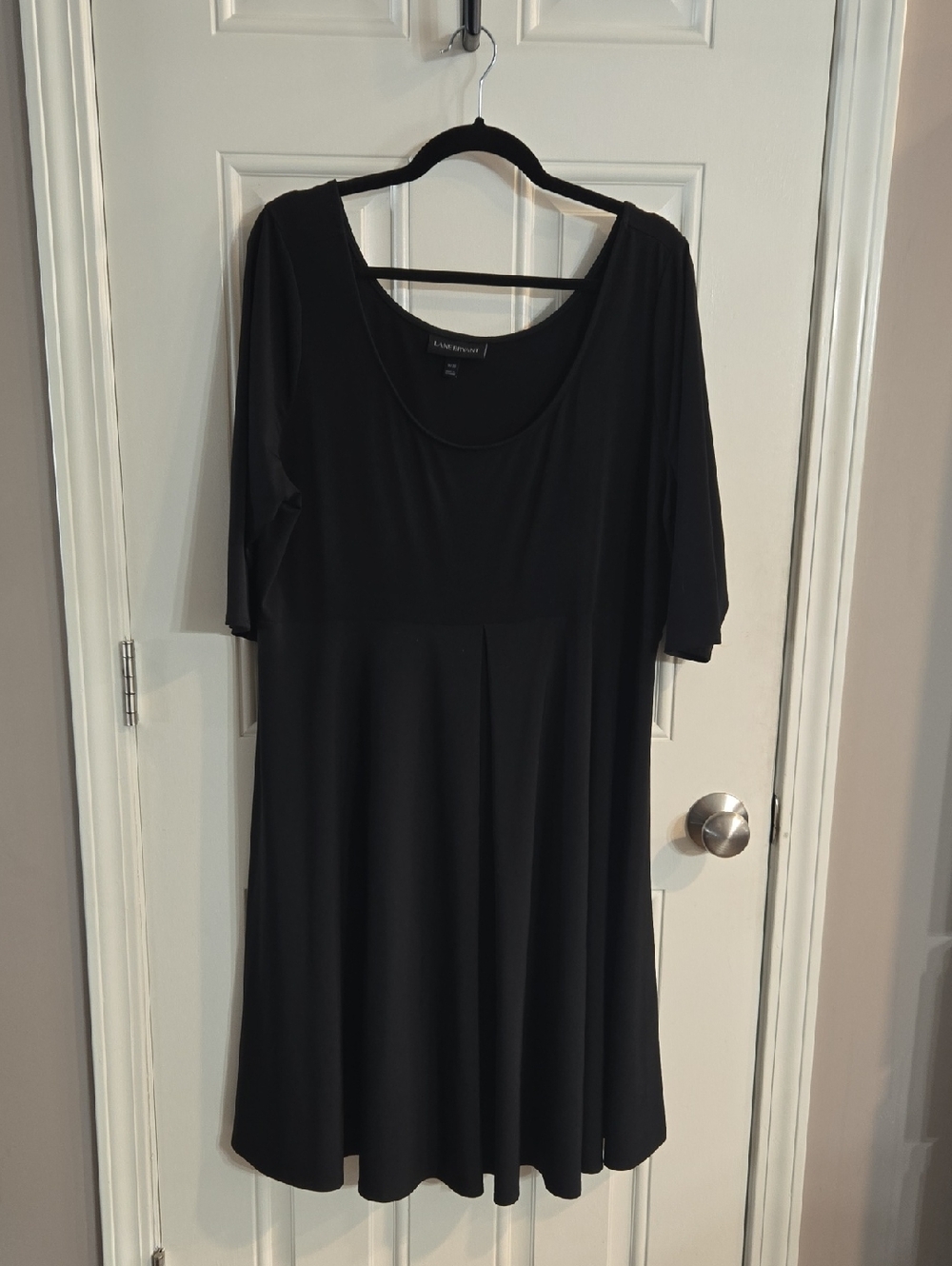 Lane Bryant Black Scoop Neck Midi Dress
